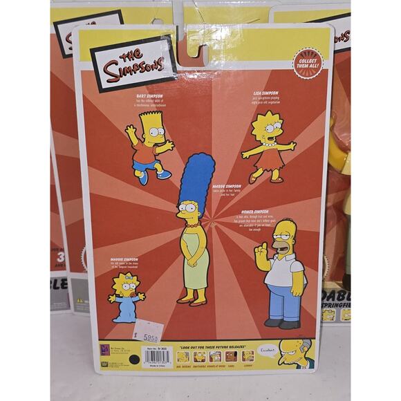 NJ CROCE Simpsons Bart And Family Bendable POSEABLE Toy Figure - New ON CARD - Picture 8 of 8